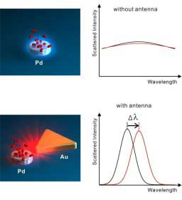 Scattered intensity of light from a palladium. 