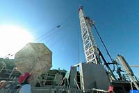 The rig that drilled the pilot hole in the SAFOD project (image courtesy of U. S. Geological Survey)