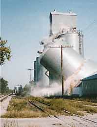 Collapse of a grain container (photo courtesy of Robert Behringer, Duke University)