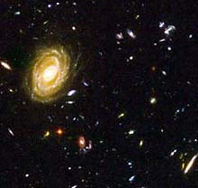 A closeup from the Hubble Ultra Deep Field