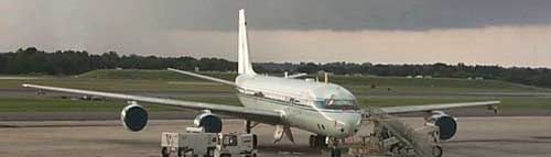 The DC-8 (top) and the ER-2, the two aircraft flown in the CAMEX project (images courtesy of NASA)