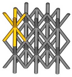 microlattice structure of newly developed ulatralight material