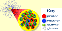 Diagram of quark structure of protons and neutrons (diagram courtesy of Brookhaven National Laboratory)