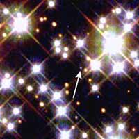 Hubble space telescope image of the white dwarf