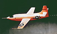 The rocket-powered Bell X-1