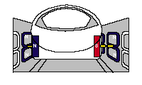 Drawings of Maglev train showing magnets both on-board and built into sidewalls; drawings courtesy of Railway Technical Research Institute Maglev Systems Development Department