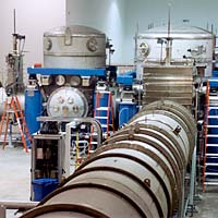 The structure that houses the interferometer beams at the Livingston , Louisiana LIGO laboratory.