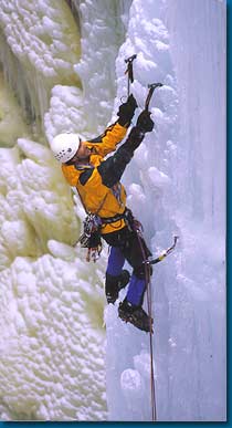 Steve Giddings on vertical ice.