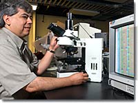 Carlos Gutierrez in his lab. 