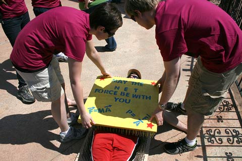 Bed of Nails at Six Flags Physics Day