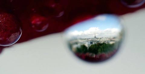 Paris through a Water Drop. Click for a larger image