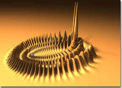 While this may look like the ancient trilobite, it is actually an ultra-long-range two-atom rubidium molecule.