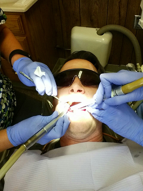 Man at Dentist