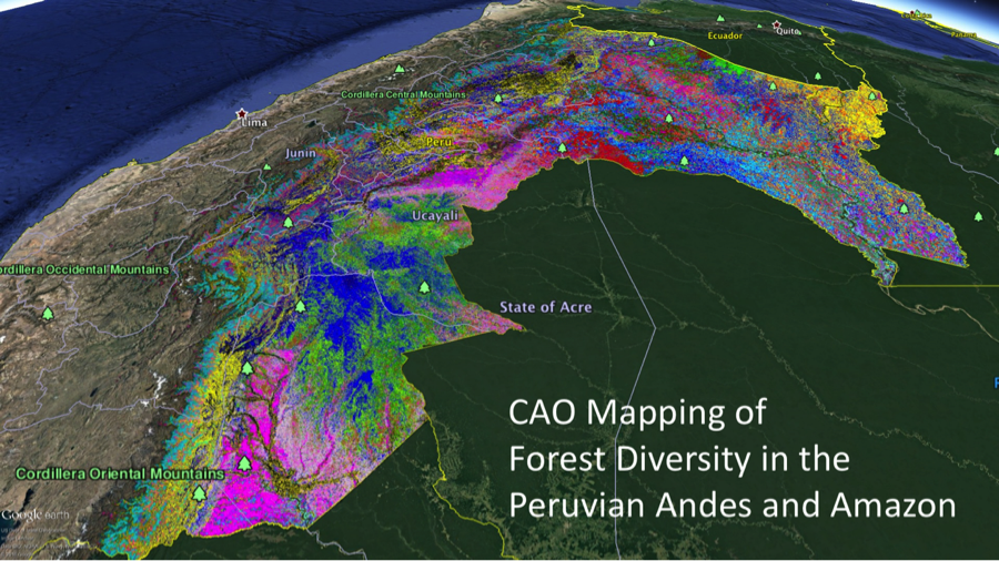 CAO mapping of forest diversity in the Peruvian Andes & Amazon