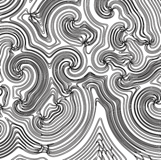 Belousov-Zhabotinsky reactions create weird colorful, geometric spirals; this coloring page lets you pick your own!