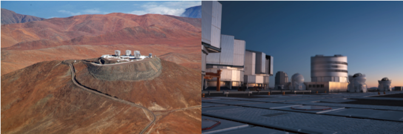 The Very Large Telescope, located at the European Space Organization's Cerro Paranal Observatory in Chile