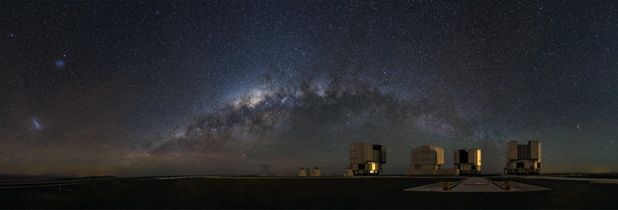 The Very Large Telescope against the backdrop of the Milky Way